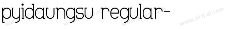 pyidaungsu regular字体转换